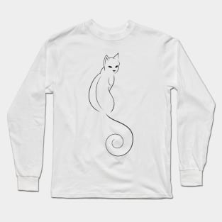 Cat Lineart Long Sleeve T-Shirt